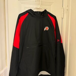 Utah Utes Under Armour Black and Red Men's Jacket